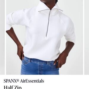 Spanx AirEssentials Half Zip in White
